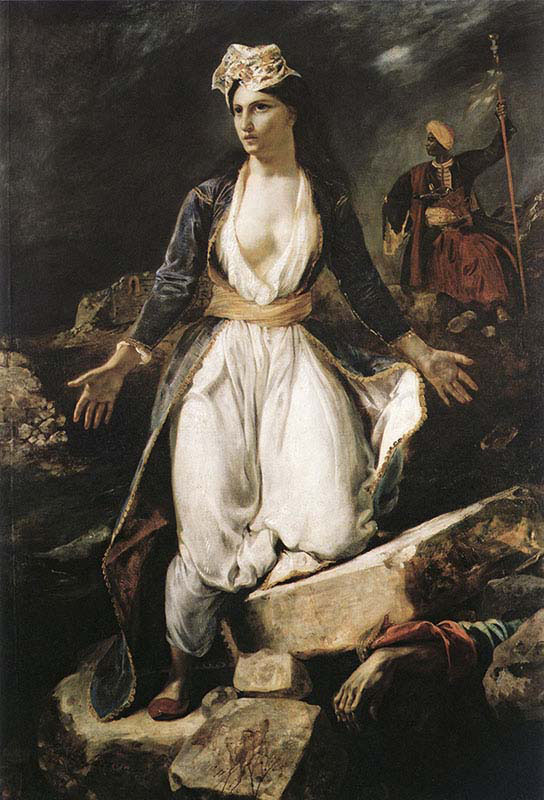 dela Greece Expiring on the Ruins of Missolonghi